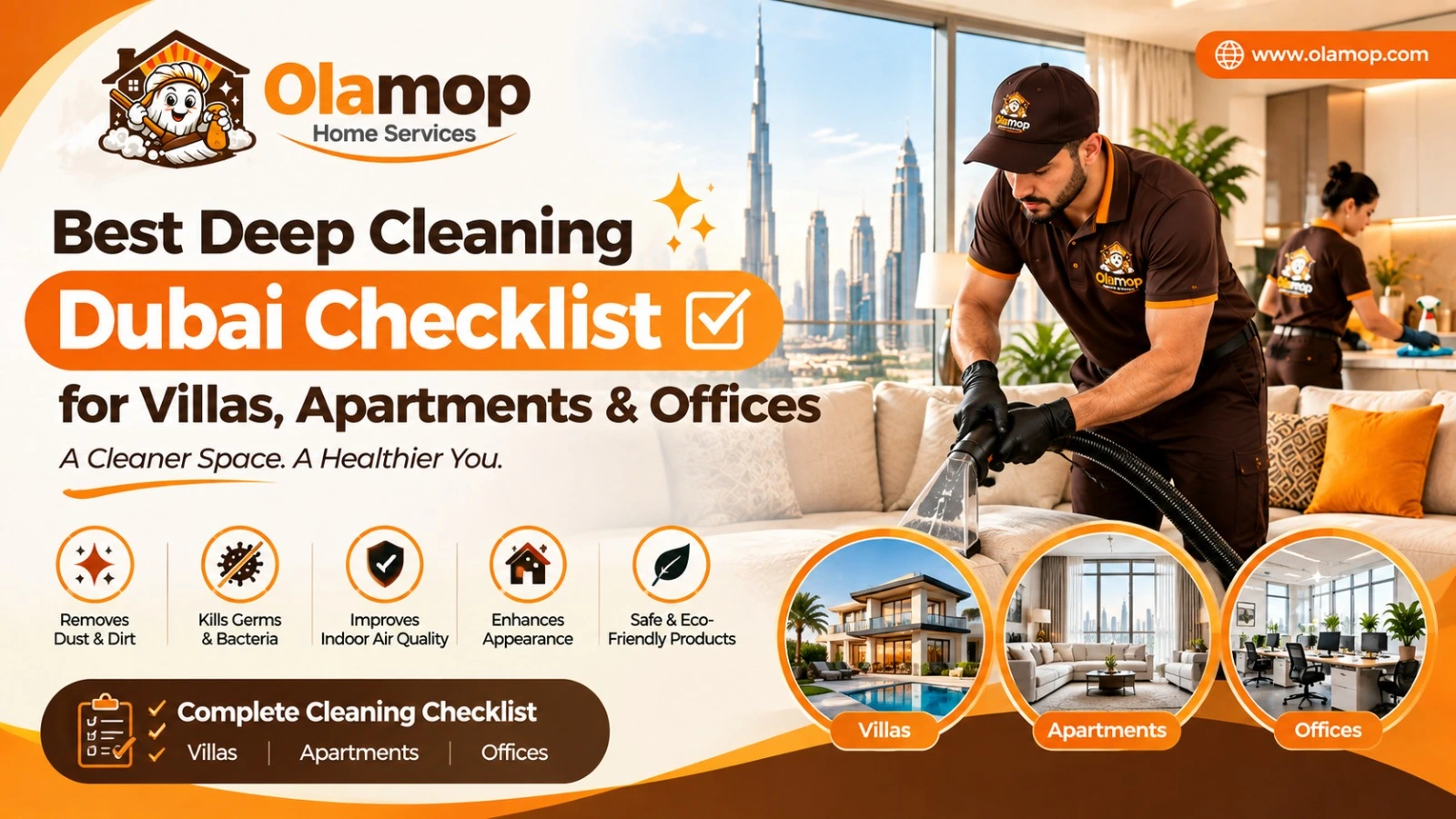 Best Deep Cleaning Dubai Checklist for Villas, Apartments & Offices